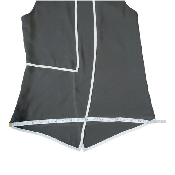 Joseph Ribkoff Black White Sleeveless Blouse - Picture 7 of 9